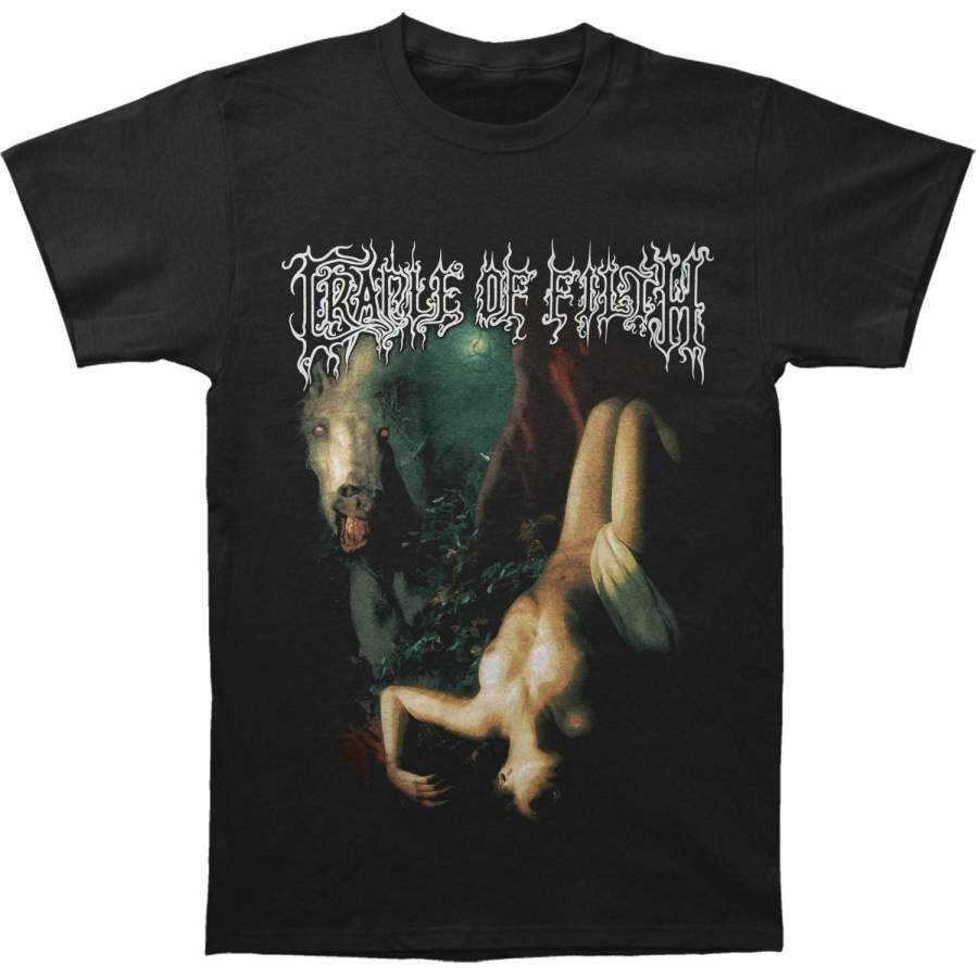 YPS Custom Personality Men’s T-shirt Cradle Of Filth Men’s Nightmare Or Delight T-shirt Black Short Sleeve Fashion Punk T-shirt