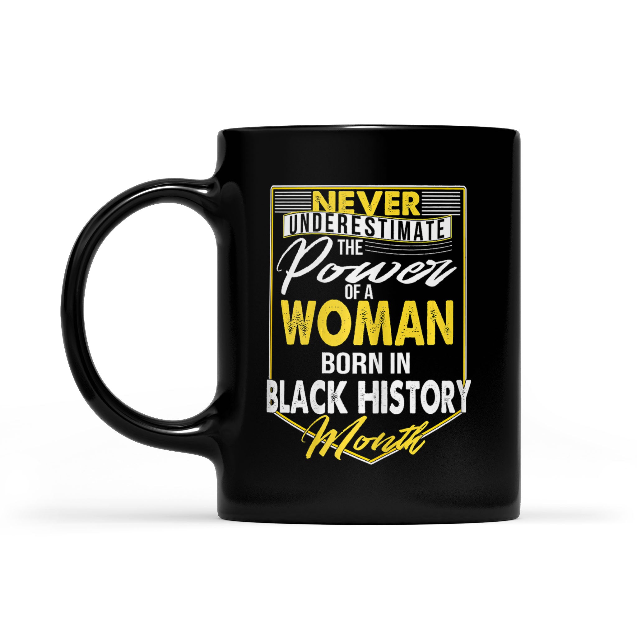 African American Woman Black History Month – Black Mug