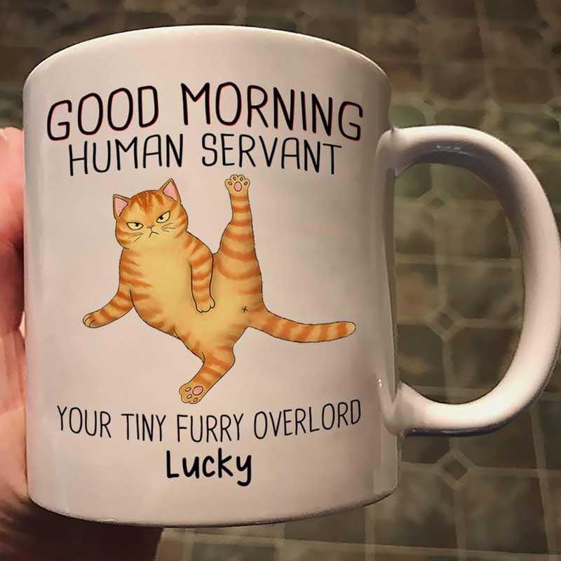 Sassy Cats Happy Father‘S Day Human Servant Personalized Mug