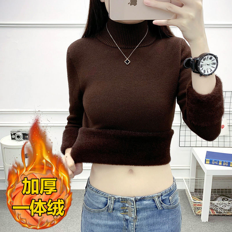 Woman Sweaters Chandails Women’s Turtleneck Sweater Slim Fit Autumn Winter Sweater Inner Wear alx