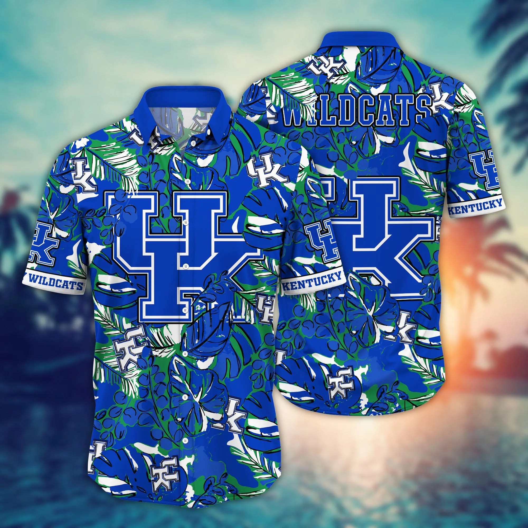 Kentucky Wildcats NCCA Hawaiian Shirt Sunning Aloha Shirt