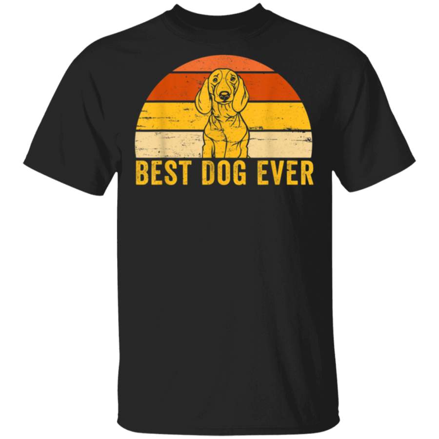 Funny Vintage Best Dog Ever Dachshund Lover Animal Gifts TShirt