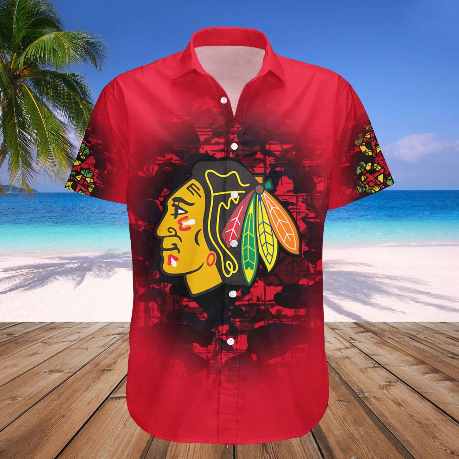 Chicago Blackhawks Hawaii Shirt Camouflage Vintage – Nhl