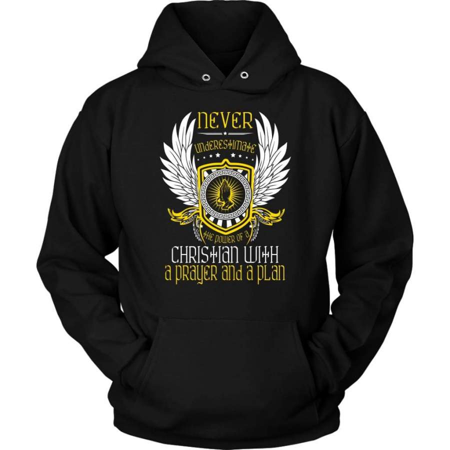 Power of a Christian with a prayer and a plan christian hoodie