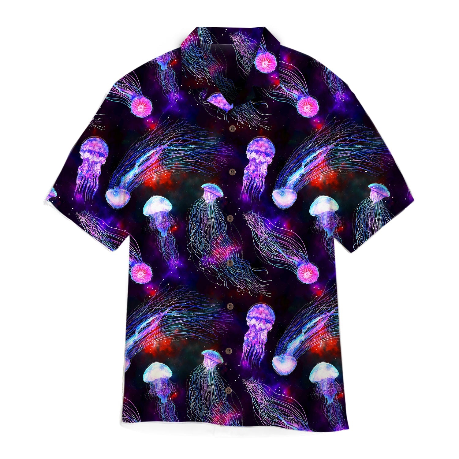 Neon Jellyfish Pattern Hawaii Shirt For Men And Women Ha69215