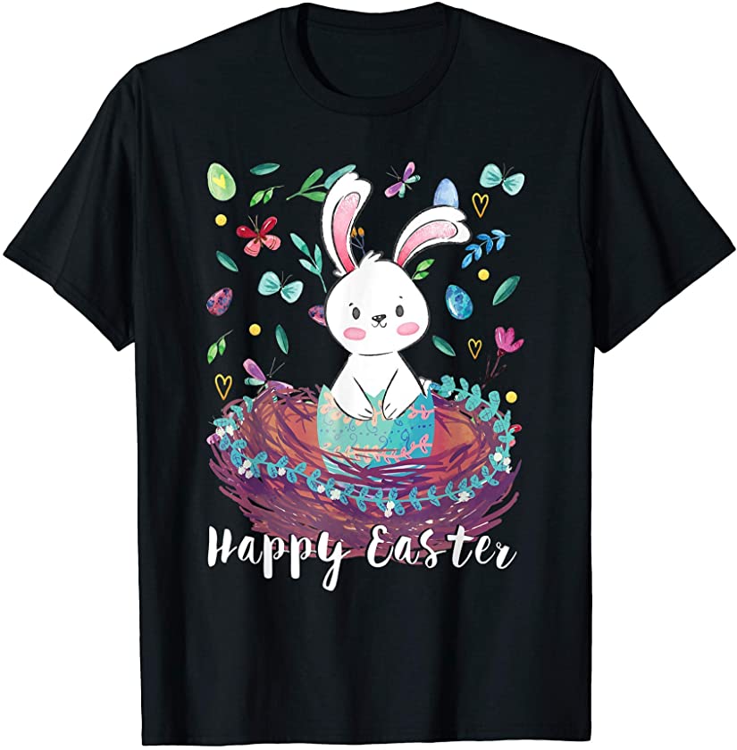 Cute Bunny With Easter Celebration Quotes T-Shirt