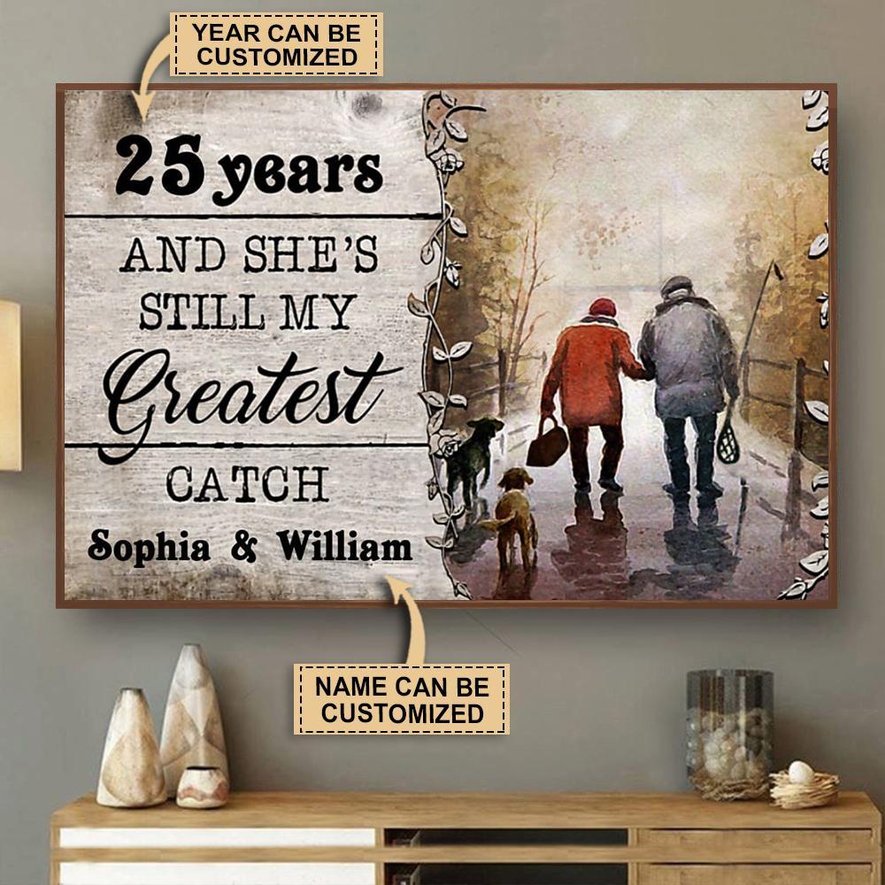 Aeticon Gifts Personalized Fishing Shes Still My Best Catch Canvas Mom Dad Gift Home Decor