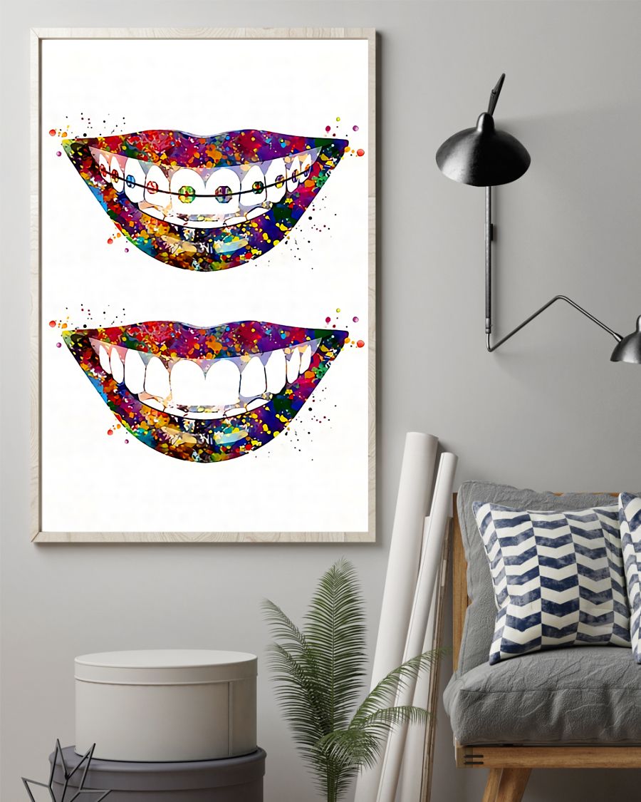 Professions Poster – Dentist Art Smiles Vertical Canvas And Poster | Wall Decor Visual Art