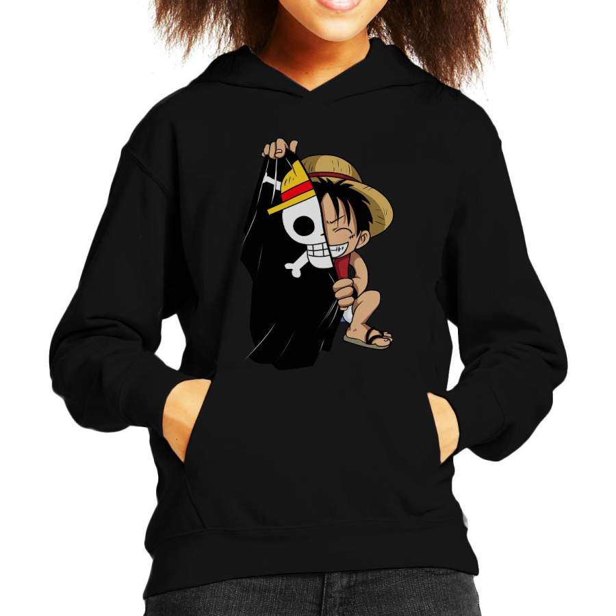 Monkey D Luffy Flag One Piece Kid’s Hooded Sweatshirt