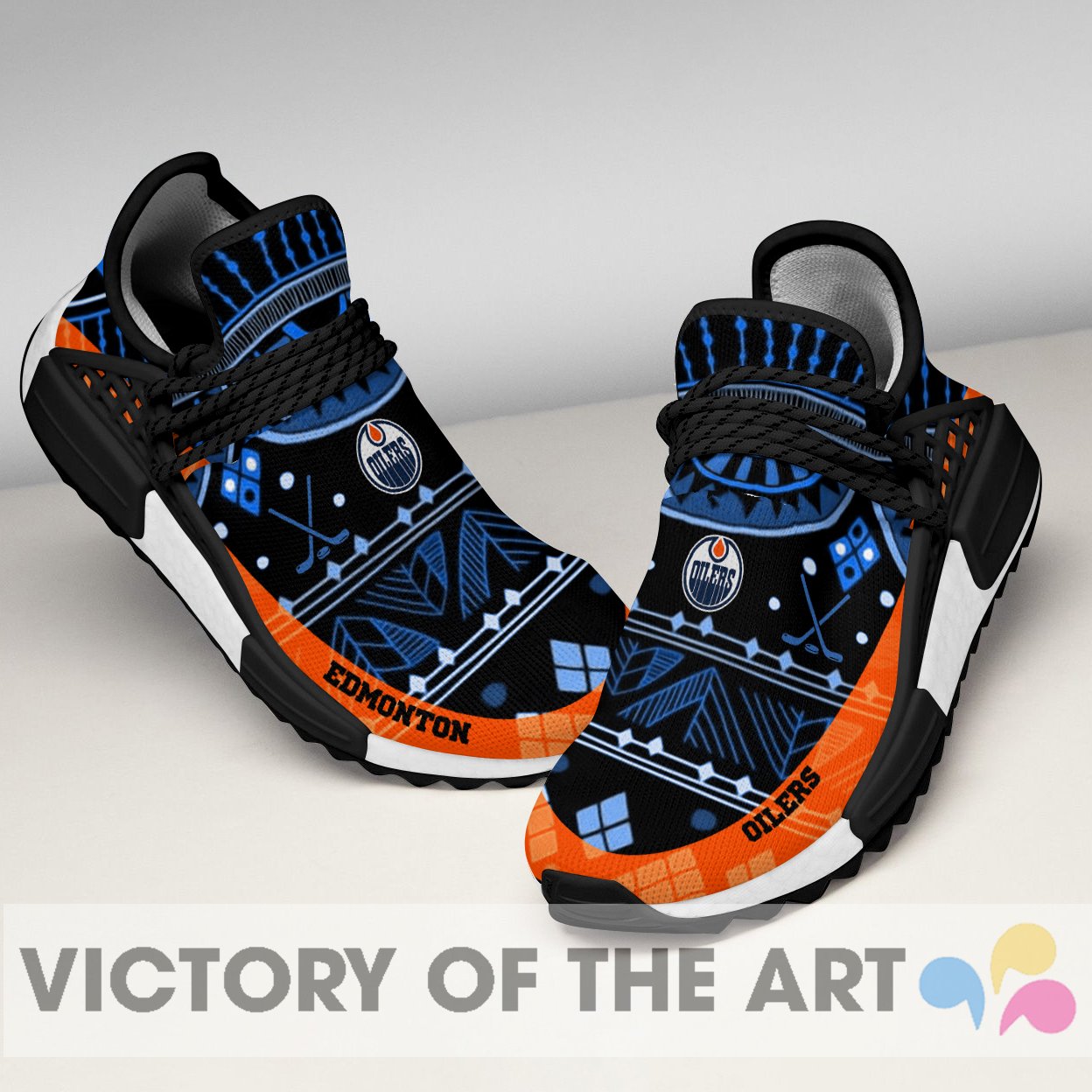 Wonderful Pattern Human Race Edmonton Oilers Shoes For Fans