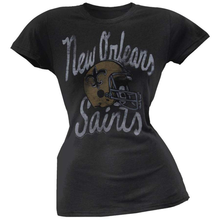 New Orleans Saints – Kick Off Black Juniors T-Shirt