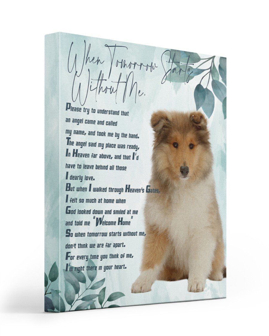 An Angel Came Called My Name Matte Canvas Puppy Rough Collie Matte Canvas