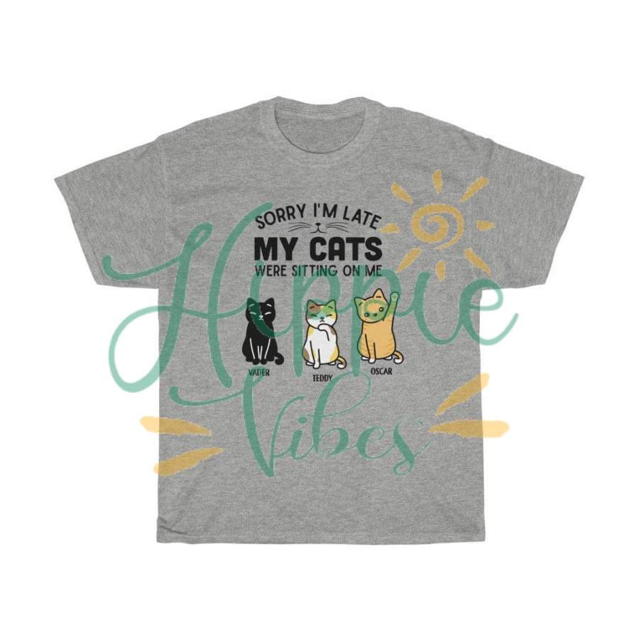 Personalized Shirt – Sorry My Cat Was Sitting On Me