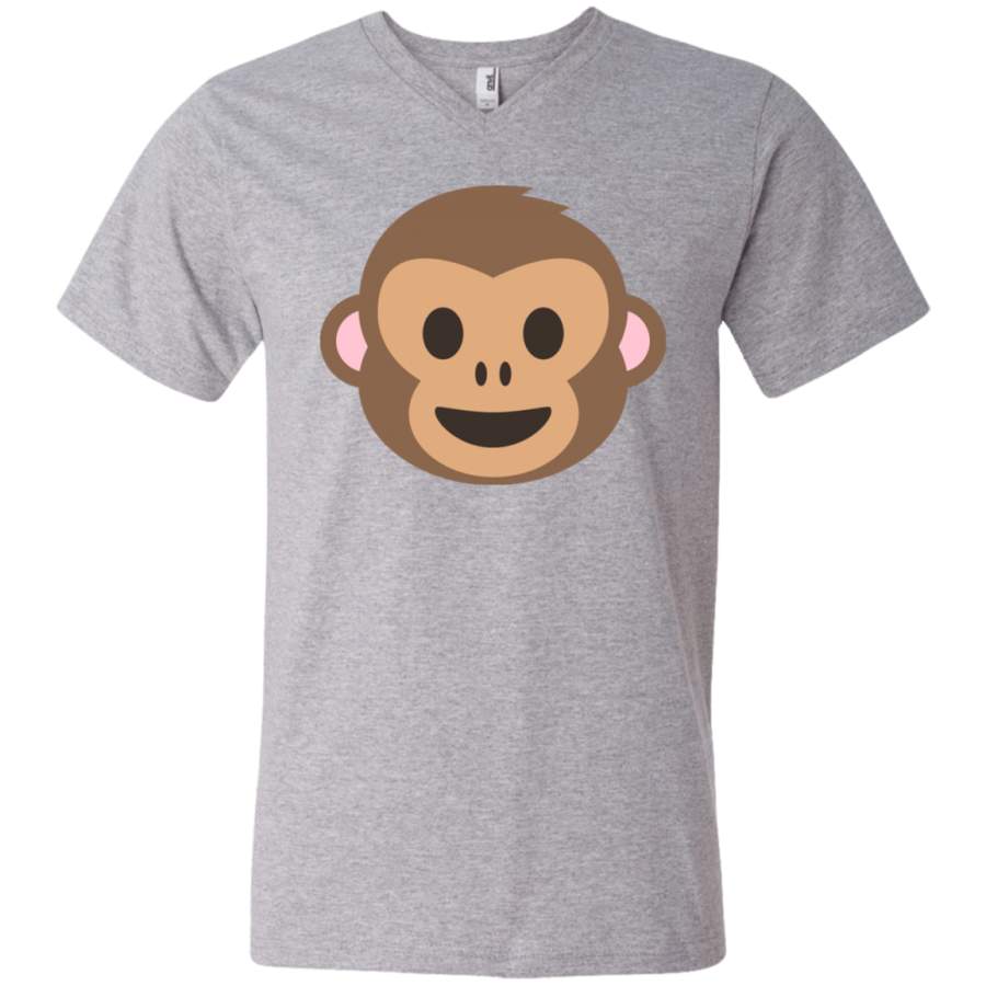 Monkey Face Emoji Men’s V-Neck T-Shirt