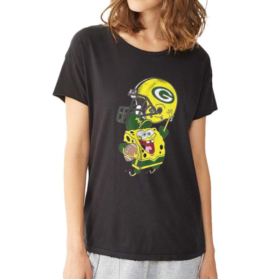 Spongebob Is Cheering On The Green Bay Packers Women’S T Shirt