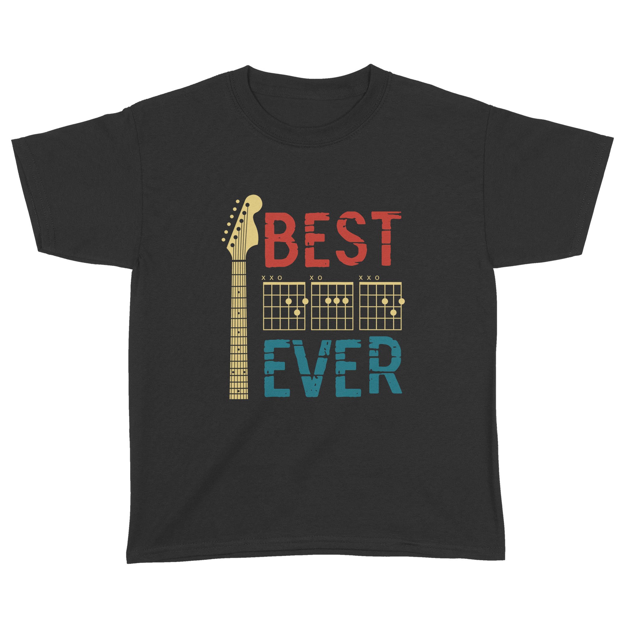 Guitarist Father Best Dad Ever Dad Chord Guitar Vintage Shirt – Standard Youth T-shirt