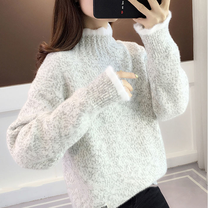 Woman Sweaters Chandails Mink Sweater Women Loose Outer Wear Autumn Winter alx