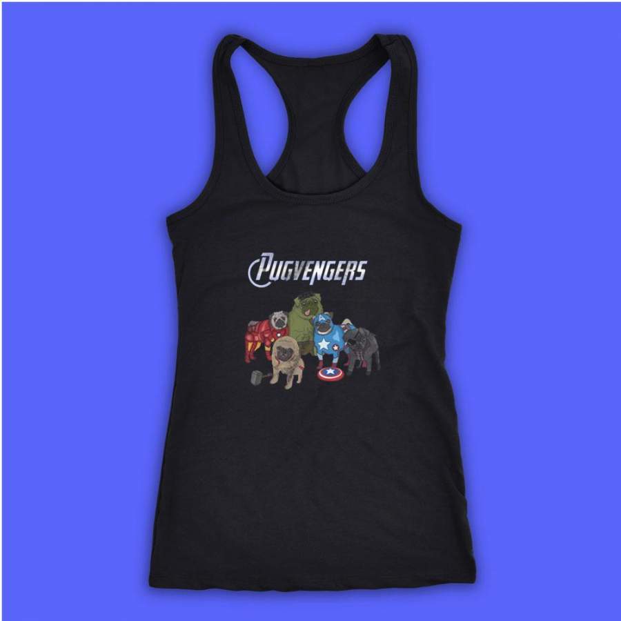 Pugvenger Superhero Animals Women’S Tank Top Racerback