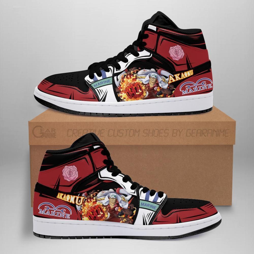 Sakazuki Akainu Admiral One Piece Anime Fan Mn06 Air Jordan Shoes Sport Sneakers