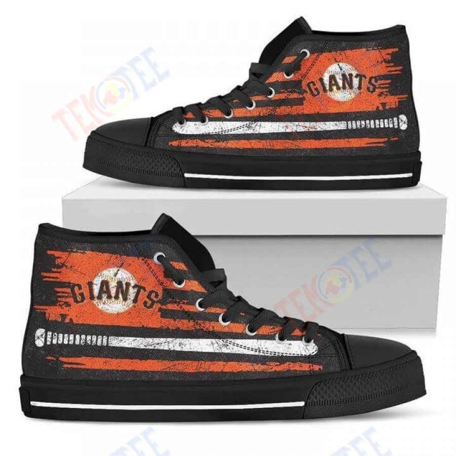 Mens Womens American Flag Vintage Baseball San Francisco Giants High Top Shoes TMT593