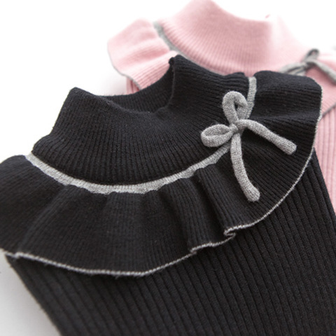 2022 Fashion Spring Girls Sweaters Turtlrneck Girls Sweater 2-12 Years Children Clothing Sweaters alx