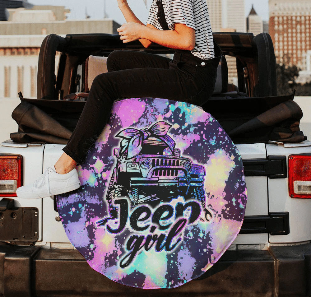 Cool Watercolor Jp Girl Spare Tire Cover