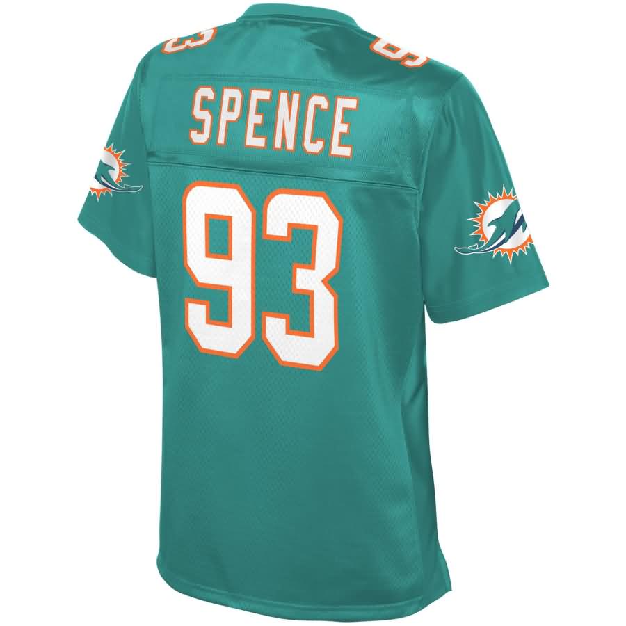 Akeem Spence Miami Dolphins NFL Pro Line Womens Team Player Jersey – Aqua