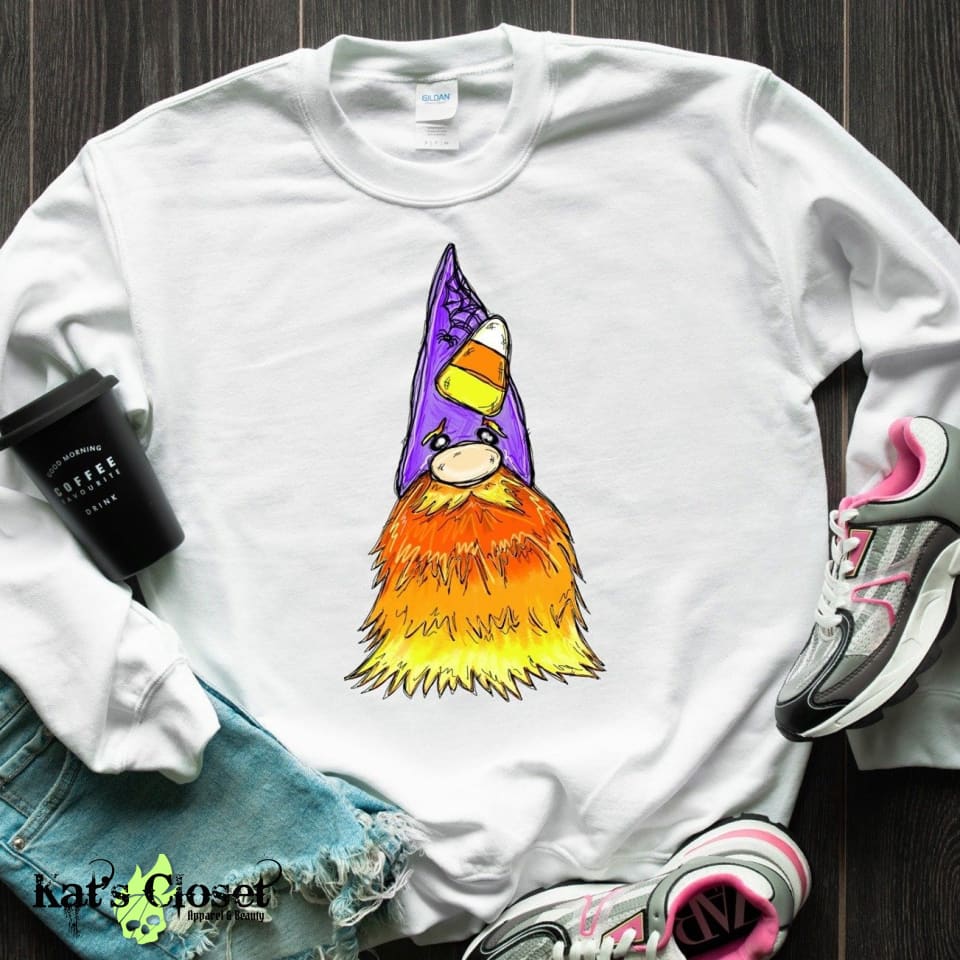 Candy Corn Gnome Graphic Tee Or Crew Neck Fleece