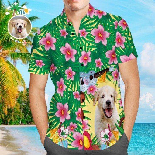 Custom Face Personalized Photo Hawaii Shirts Cool Dog Aloha Beach Shirt For Men 3937 Ha66905