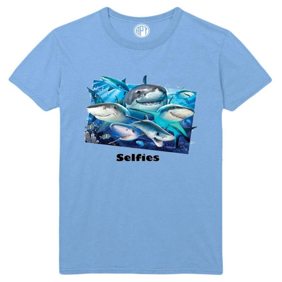 Shark Selfie Printed T-Shirt Tall