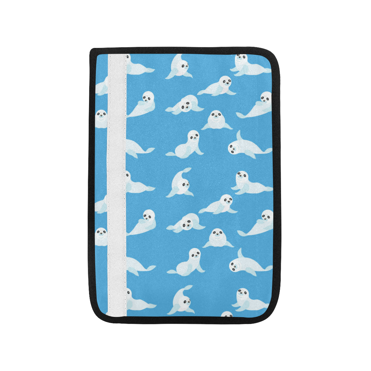 Cute Sea Lion Seal Pattern Background Car Seat Belt Cover