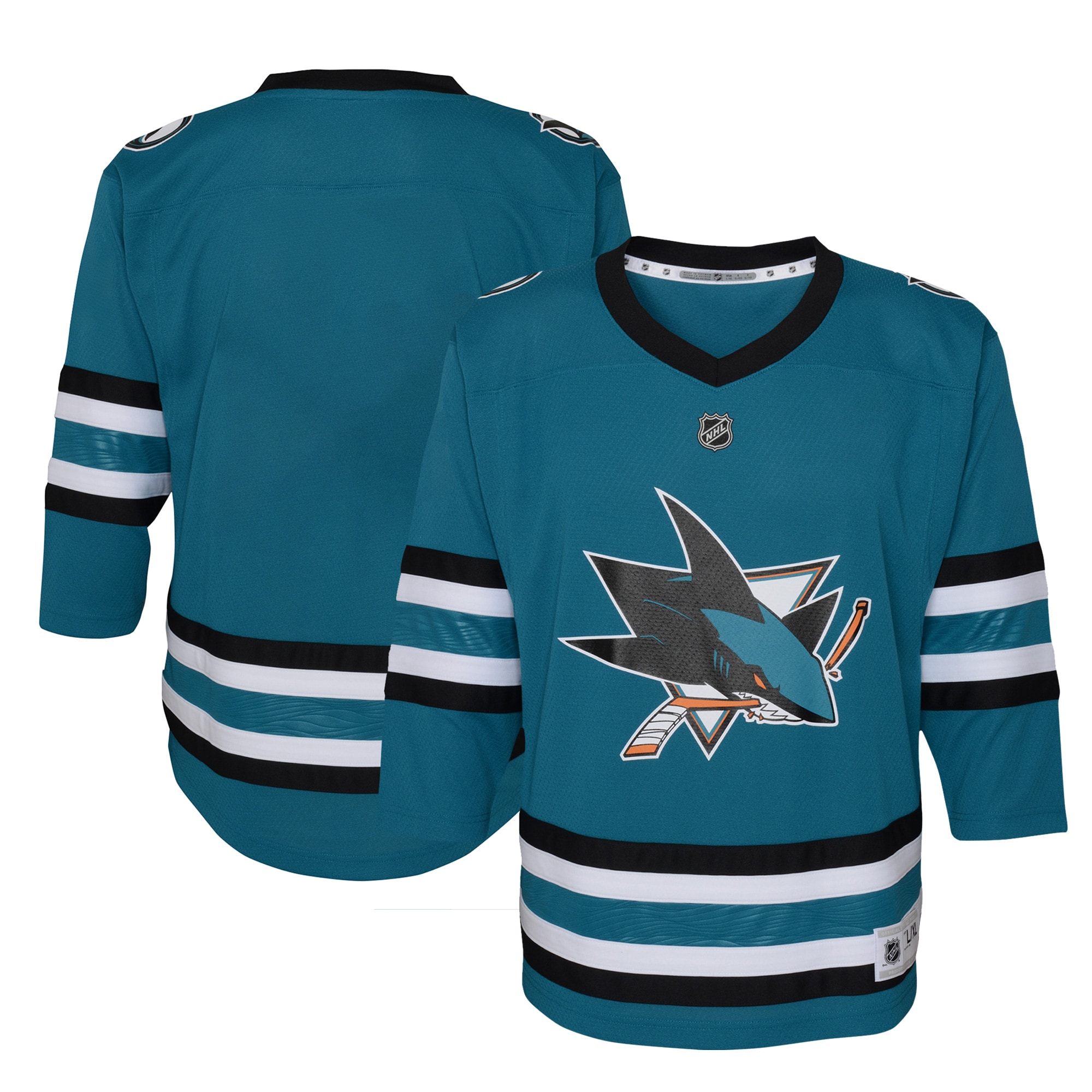 San Jose Sharks Youth Replica Jersey – Teal