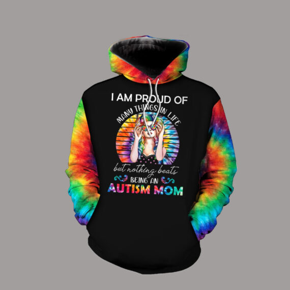Proud Autism Mom Unisex Hoodie For Men Women Autism Awareness Shirts Clothing Gifts For Mom Ht