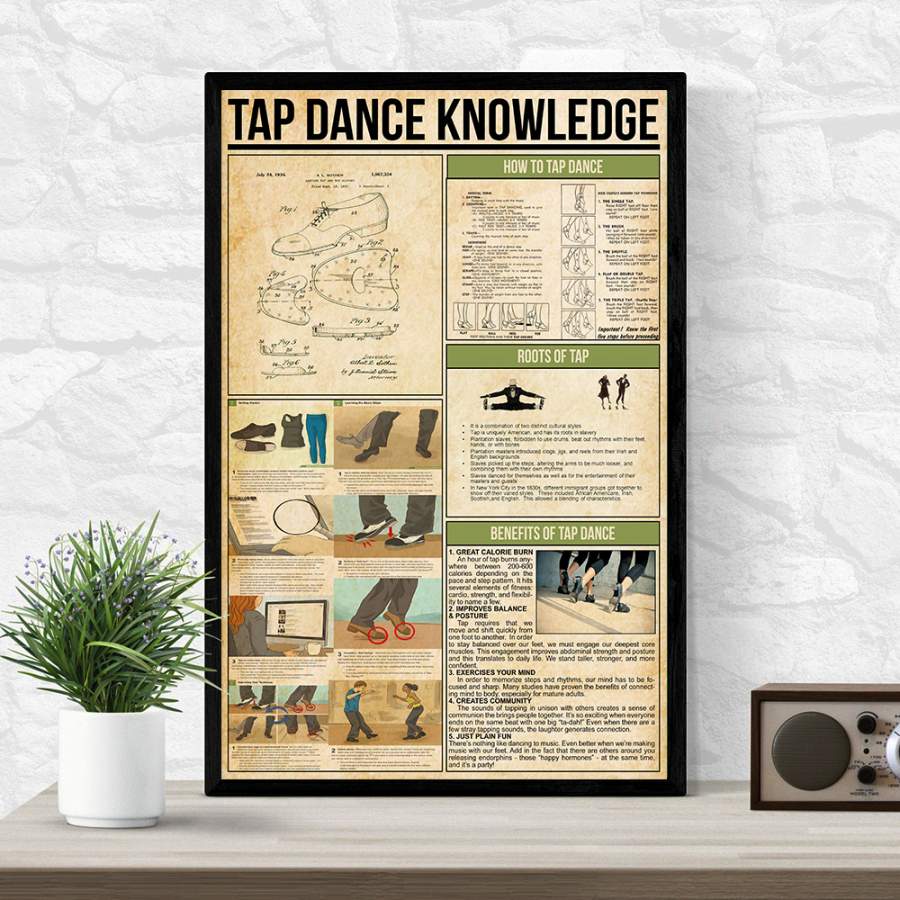 Wozoro Unframed Poster Tap Dance Knowledge Size 11×17, 16×24, 24×36 inch