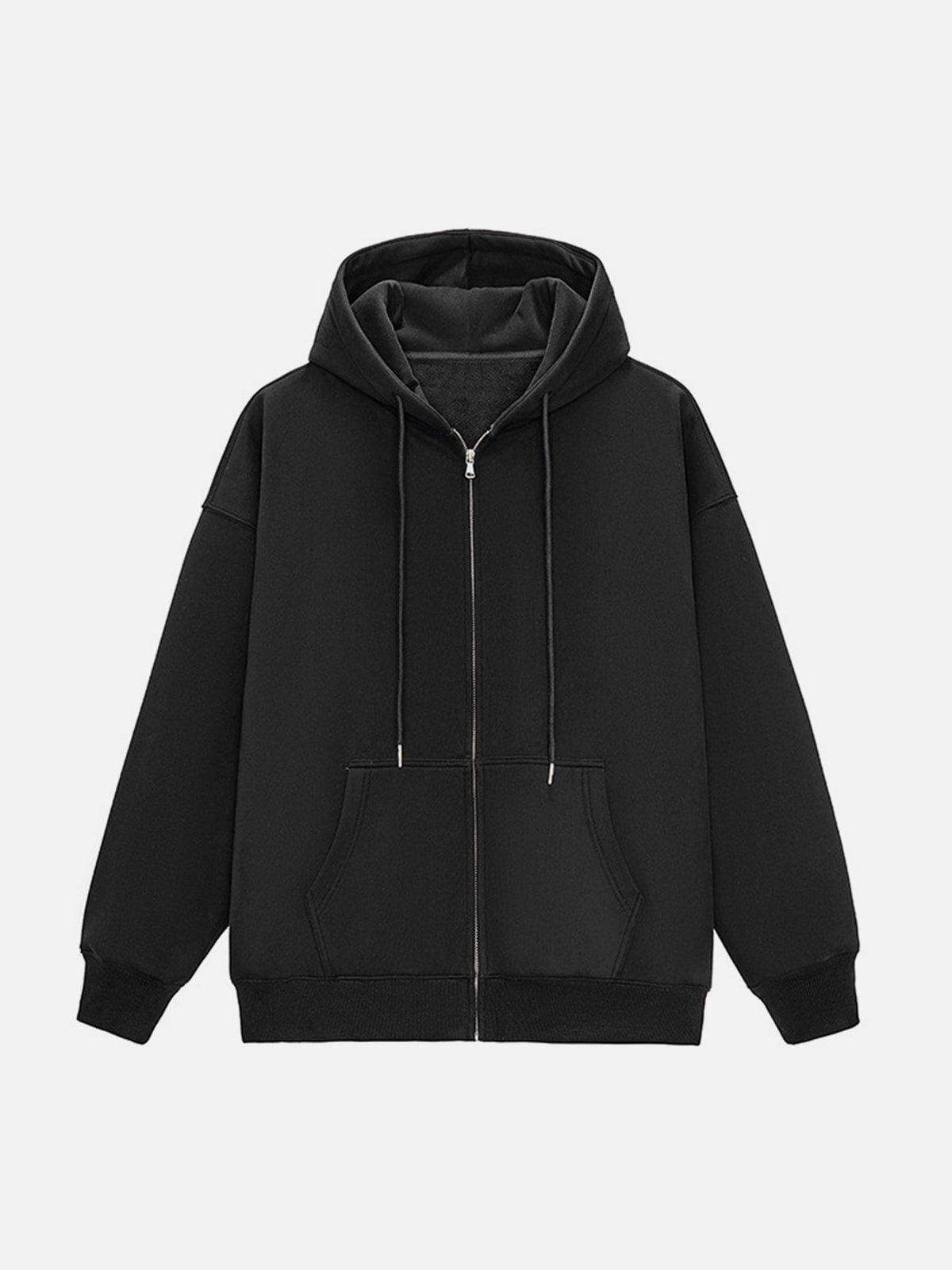 Talishko™ – Zip Up Solid Color Hoodie