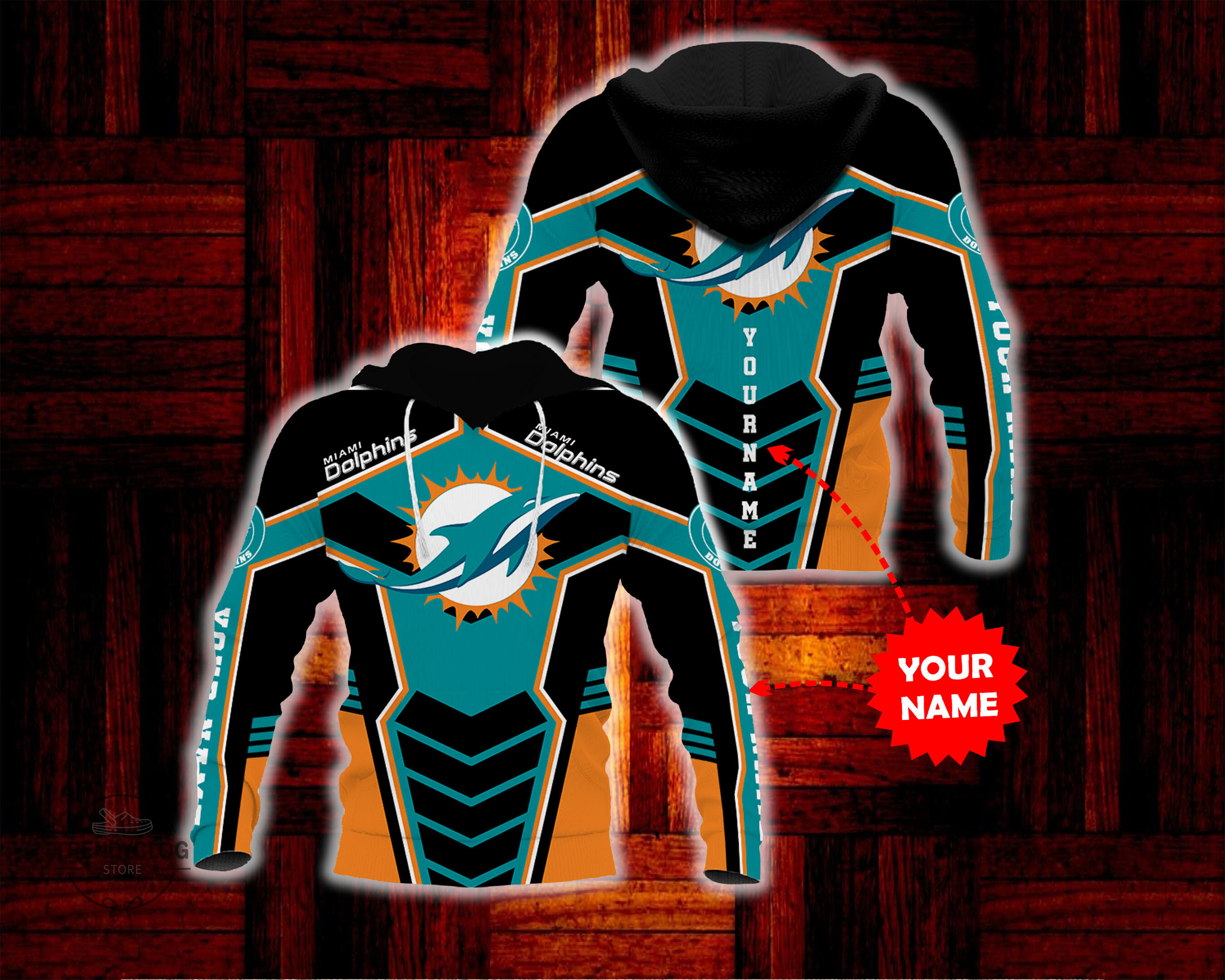 M.Dolphins Customized All Over Print Hoodies New Design For Fans Men & Women