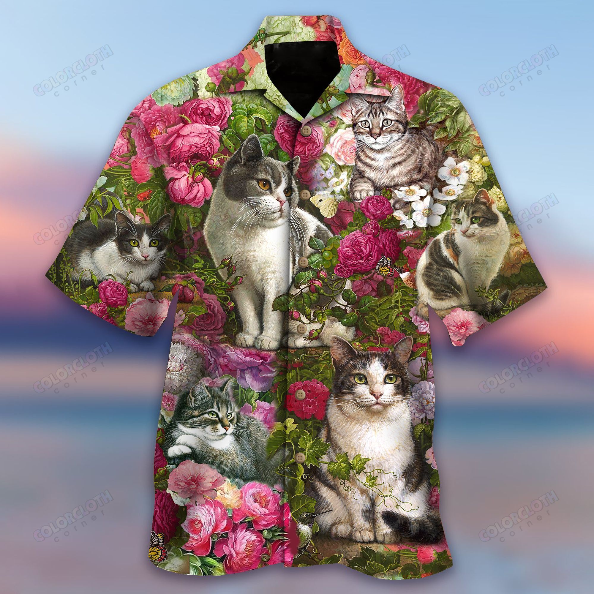 Cats And Queen Of Flower Unisex Hawaii Shirt Ha39169