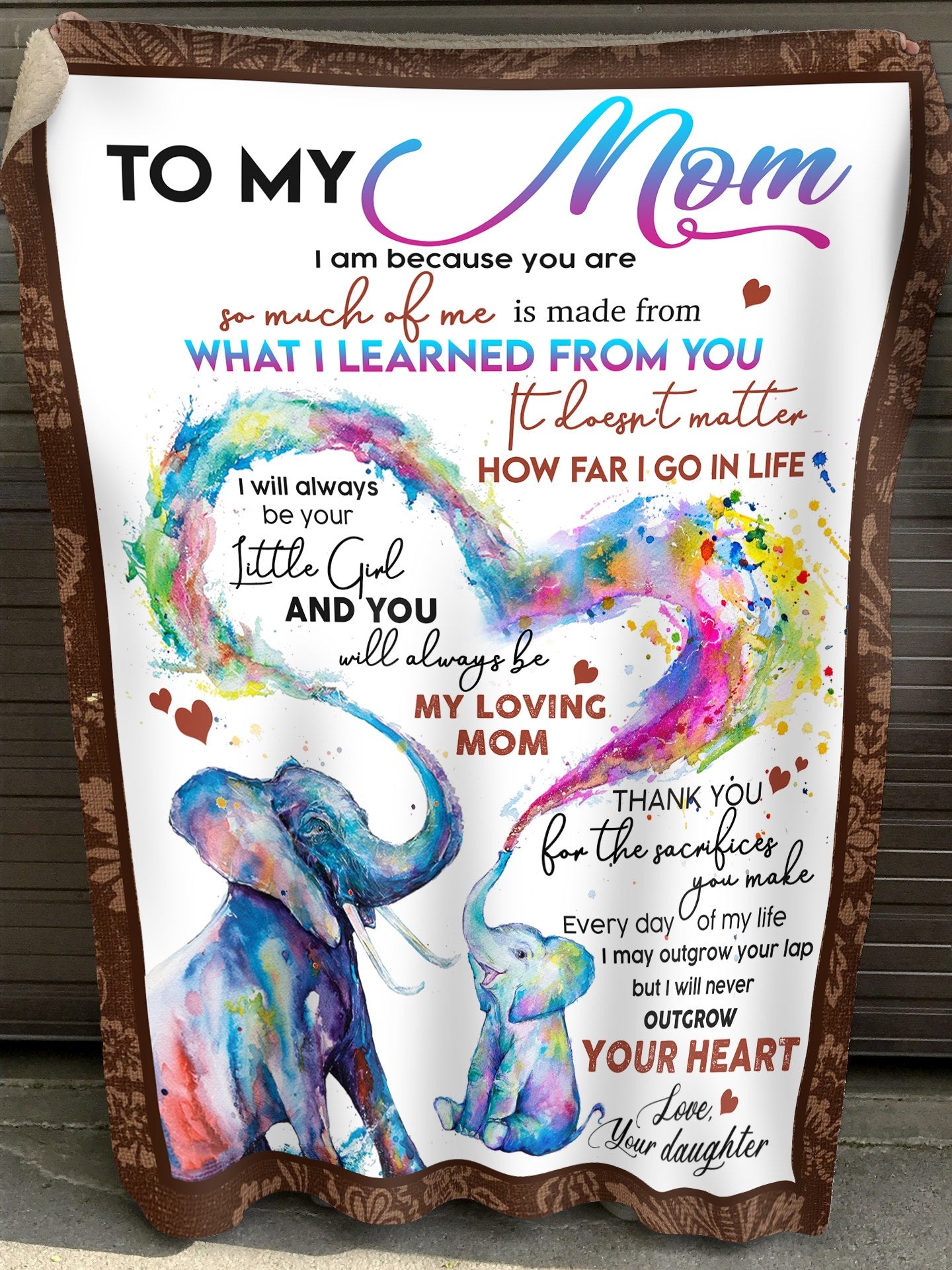 You Will Always My Loving Mom, Fleece Blanket , Best Mother’S Day Gift Ideas, Mother’S Day Gift From Daughter To Mom, Home Decor Bedding Couch Sofa Soft And Comfy Cozy