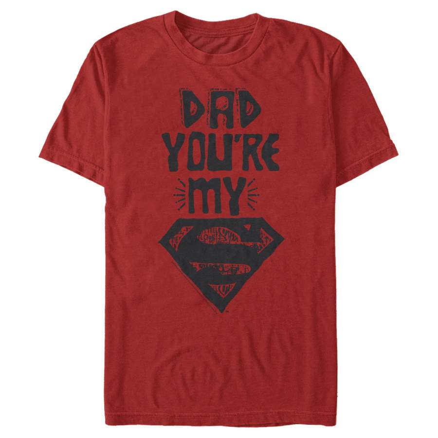 Superman Men’s Father’s Day Dad My Hero  T Shirt