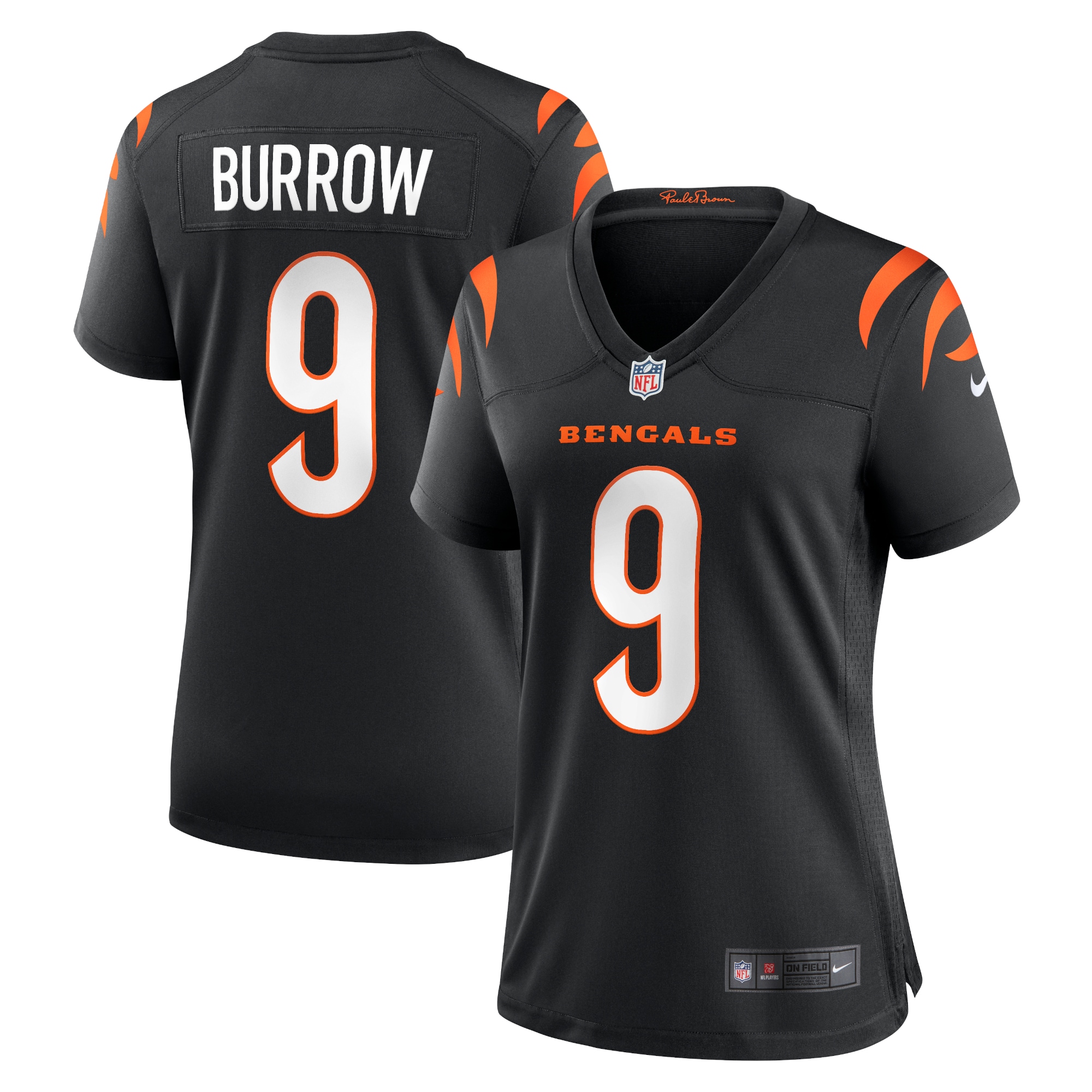 Women’s Cincinnati Bengals Joe Burrow Black Player Game Jersey