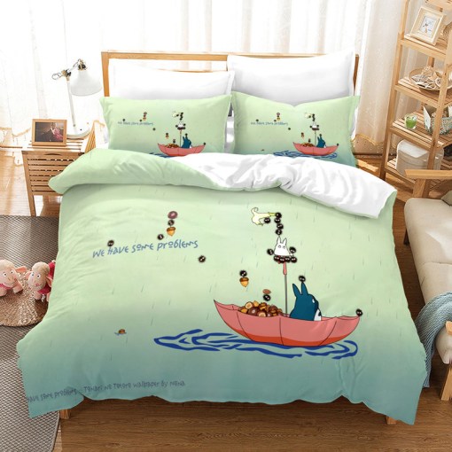 Tonari No Totoro 28 Duvet Cover Pillowcase Home Decor 3D Bedding Set 4858