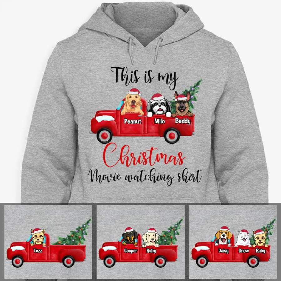 Christmas Movie Watching Shirt, Personalized Custom Hoodie, Sweater, Sweatshirt