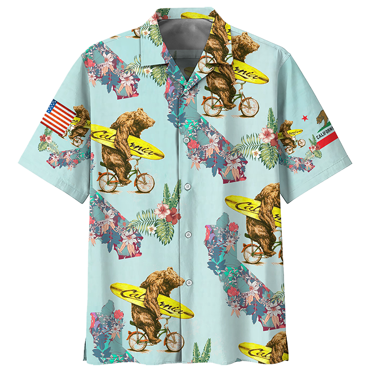 Bear I Love California Hawaiian Shirt | For Men & Women | Adult | Hw8606