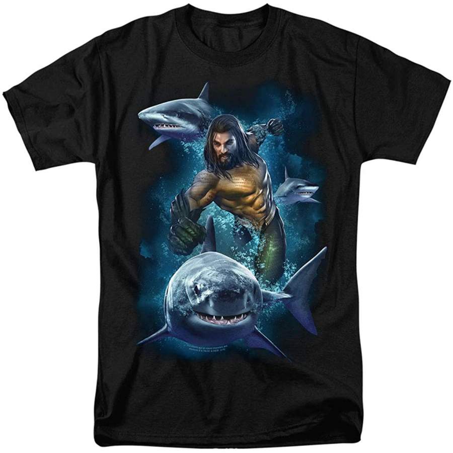 Aquaman Movie Jason Mamoa Sharks T Shirt