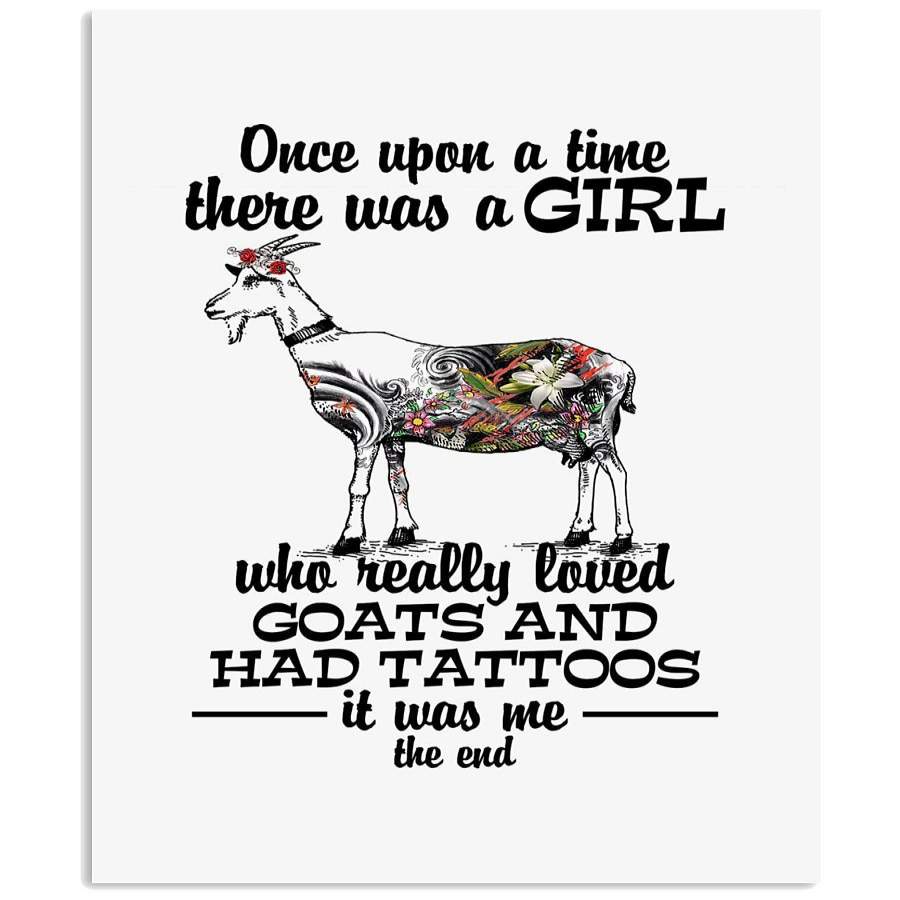 A Girl Who Really Loved Goats And Had Tattoos Trending Vertical Poster Poster Art Design 