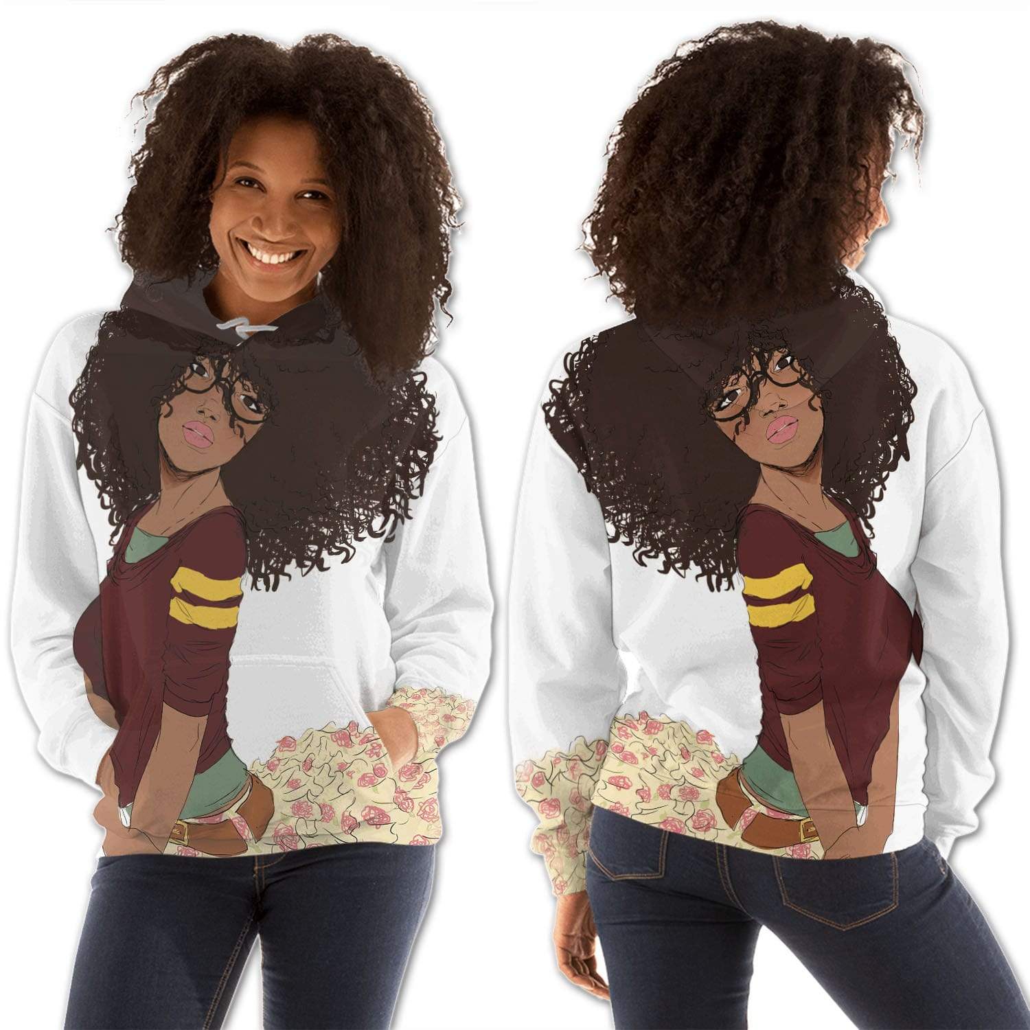 African American Hoodies Beautiful Melanin Poppin Girl Black History Clothing