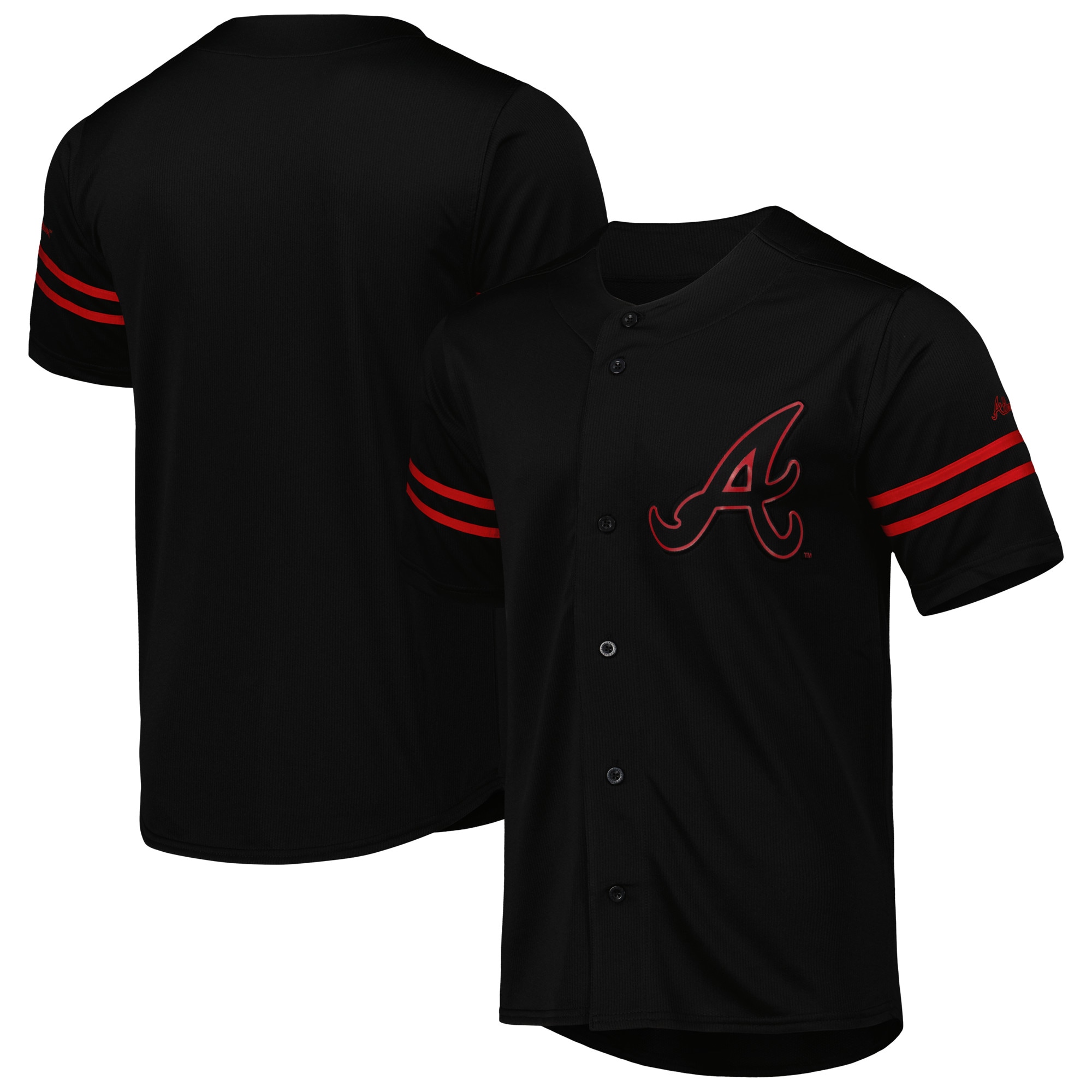 Men’s Atlanta Braves Stitches Black Team Fashion Jersey