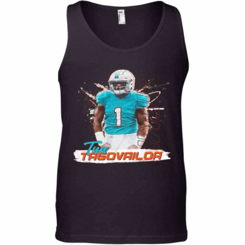 1 Tua Tagovailoa Miami Dolphins Football Tank Top