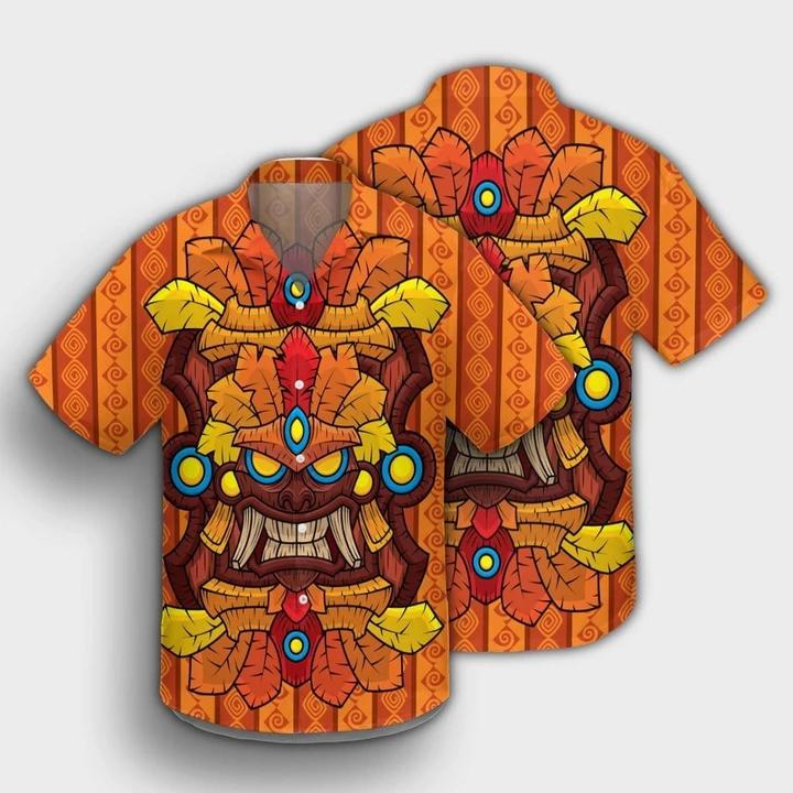 Cool Tiki Orange Hawaiian Shirt – For Men And Women