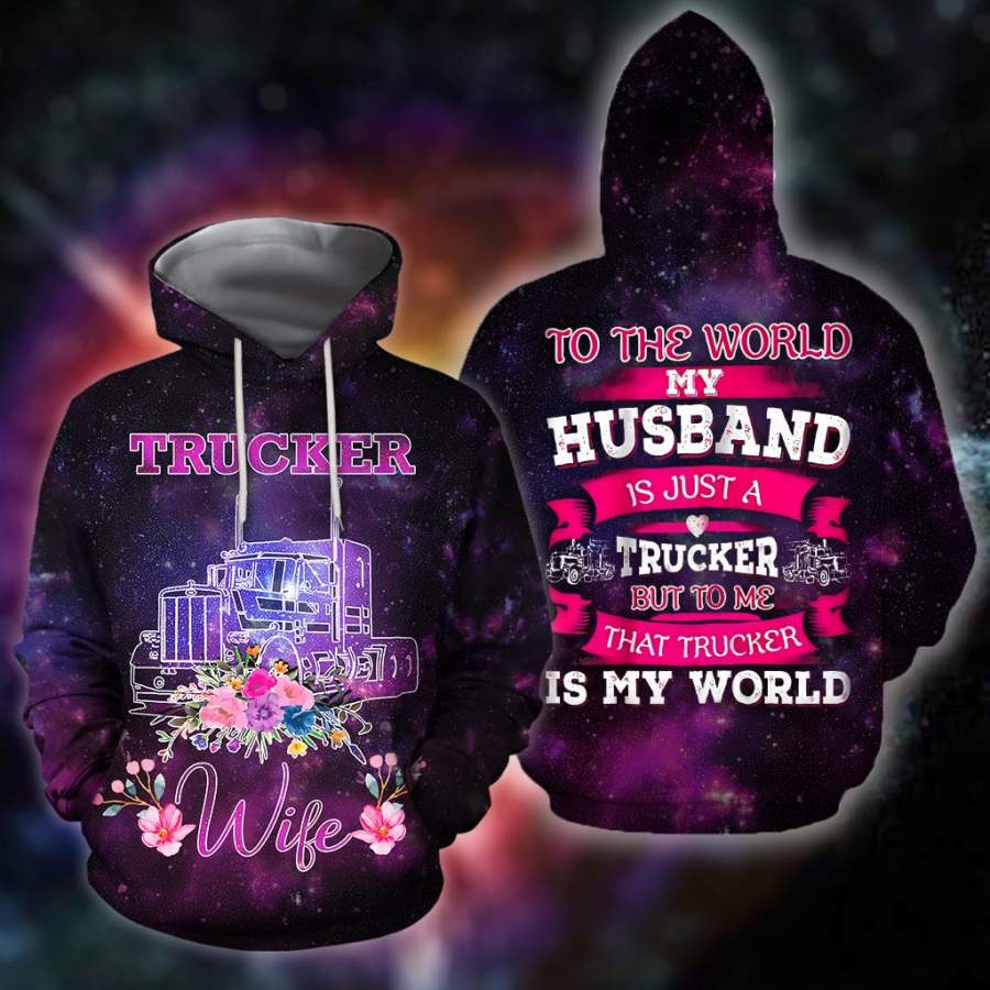 All Over Printed Trucker Wife Hoodie HHT08092019-MEI